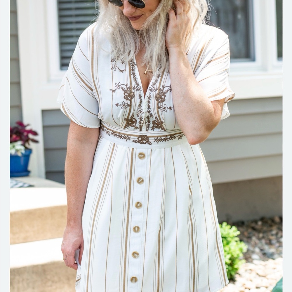 Blu Pepper Boho Ivory Dress